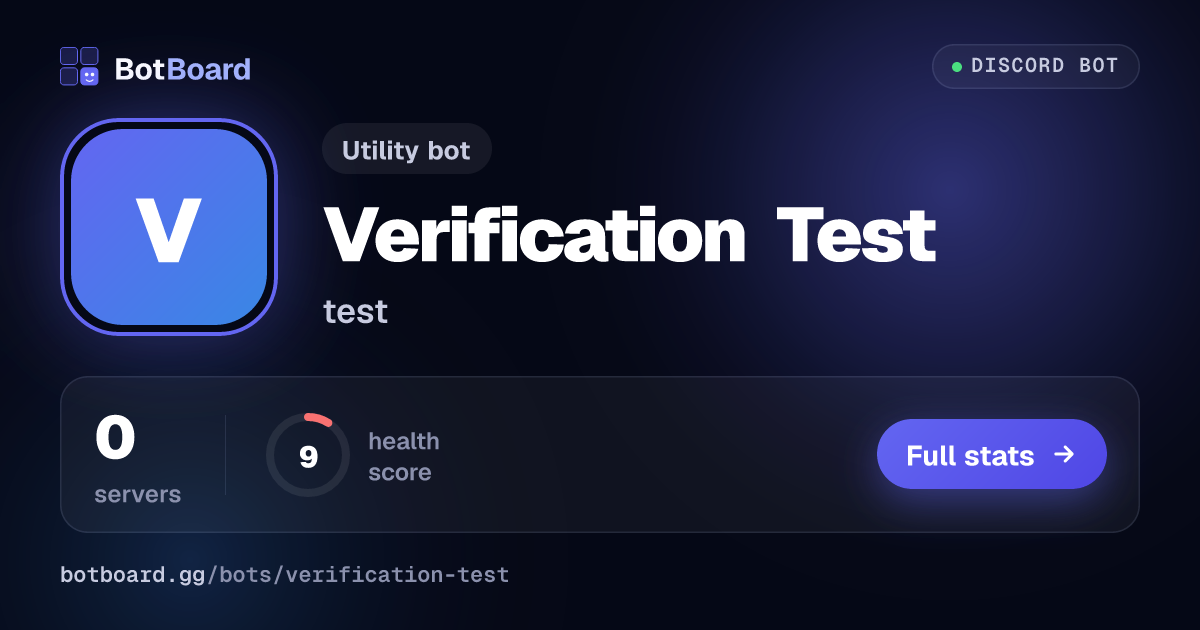Share card for Verification Test