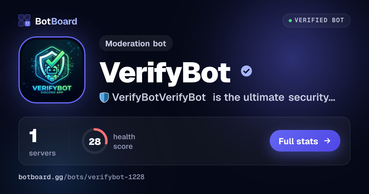 Share card for VerifyBot