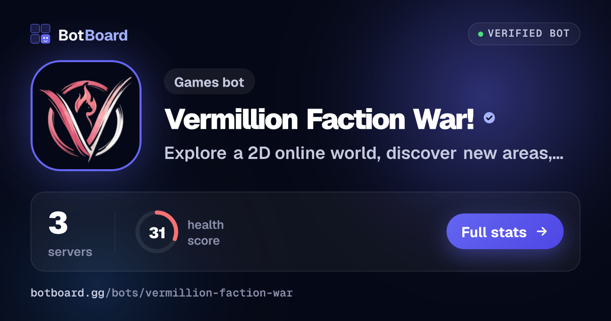 Share card for Vermillion Faction War!