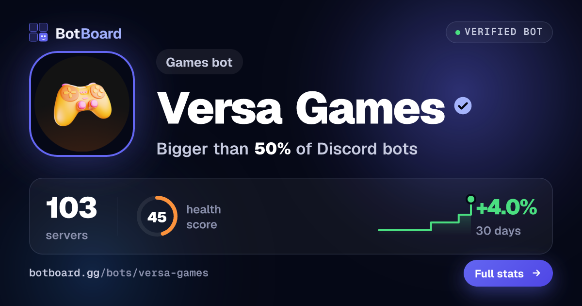 Share card for Versa Games