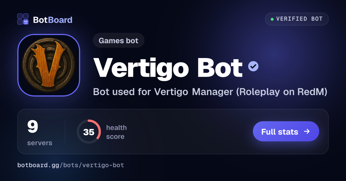 Share card for Vertigo Bot