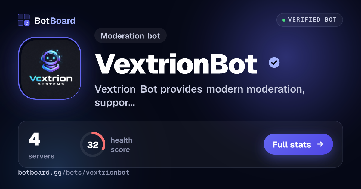 Share card for VextrionBot