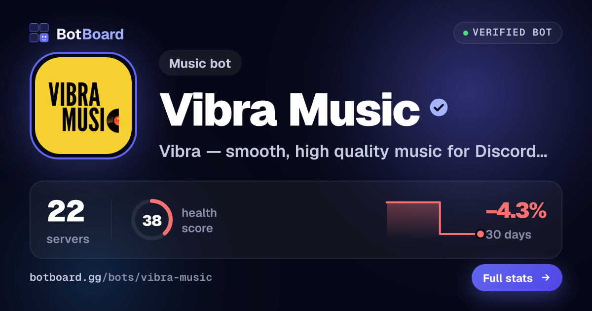 Share card for Vibra Music