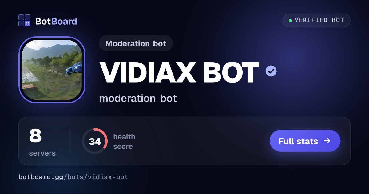 Share card for VIDIAX BOT