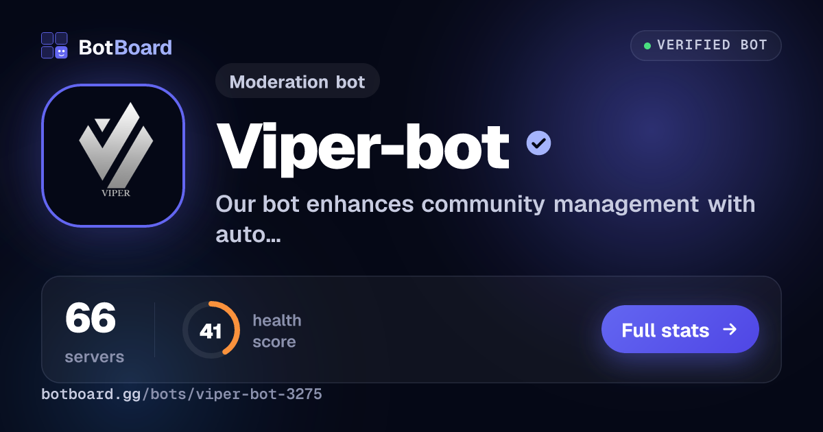 Share card for Viper-bot