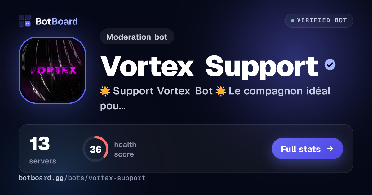 Share card for Vortex Support