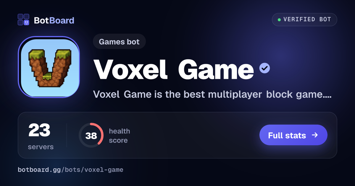 Share card for Voxel Game