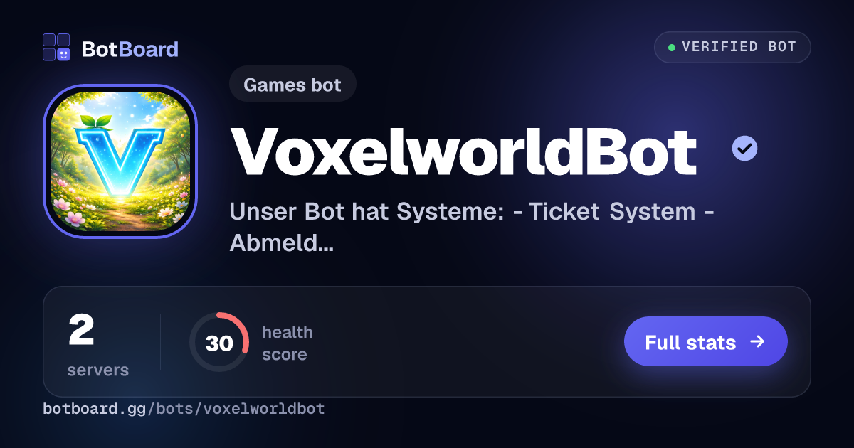 Share card for VoxelworldBot