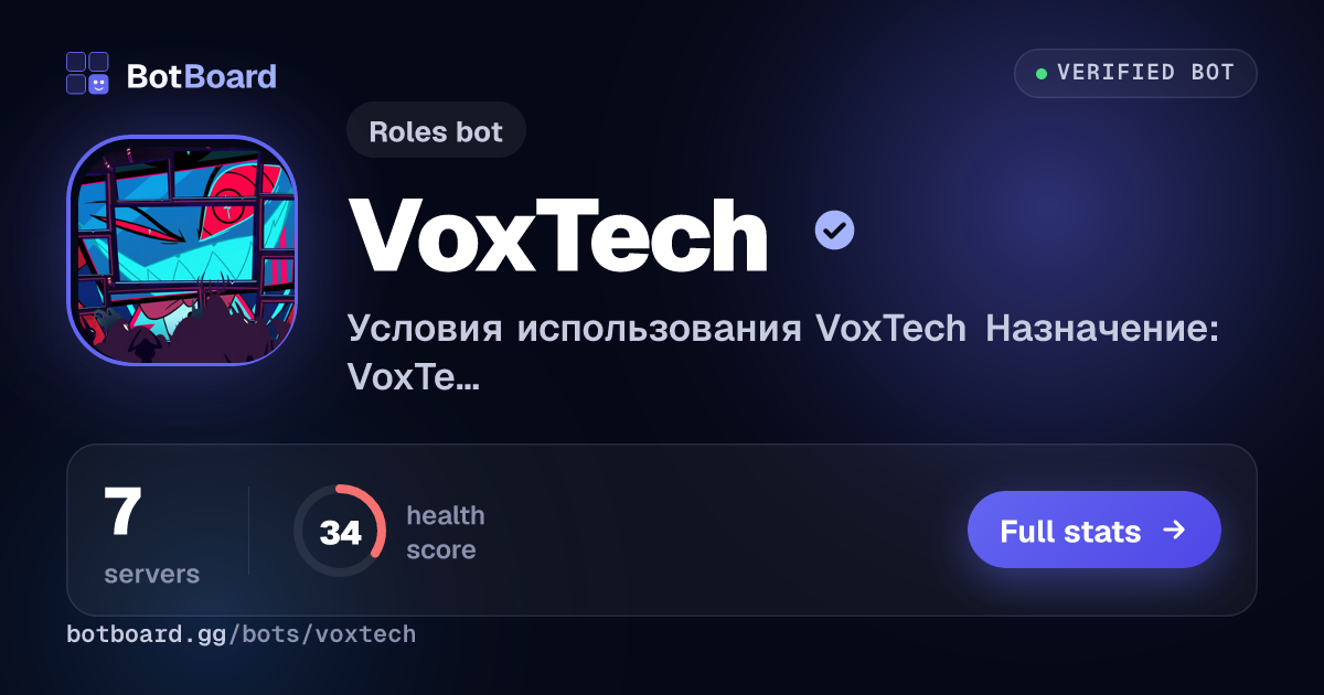 Share card for VoxTech