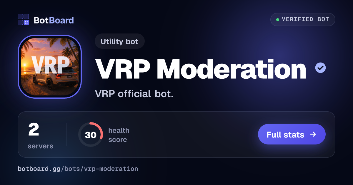 Share card for VRP Moderation