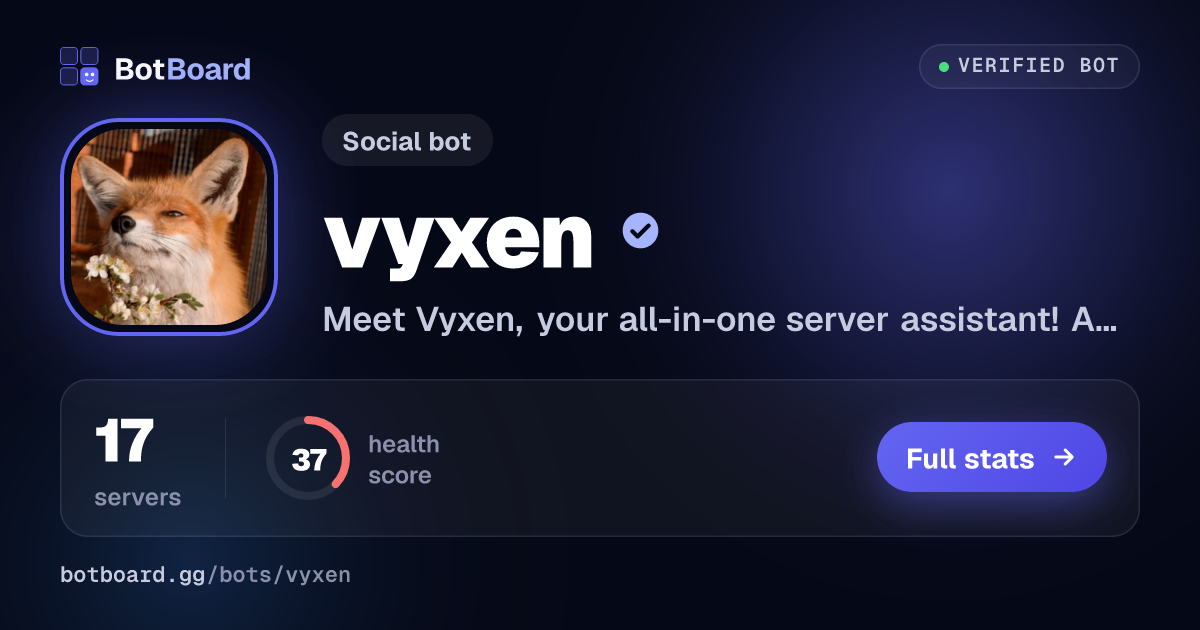 Share card for vyxen