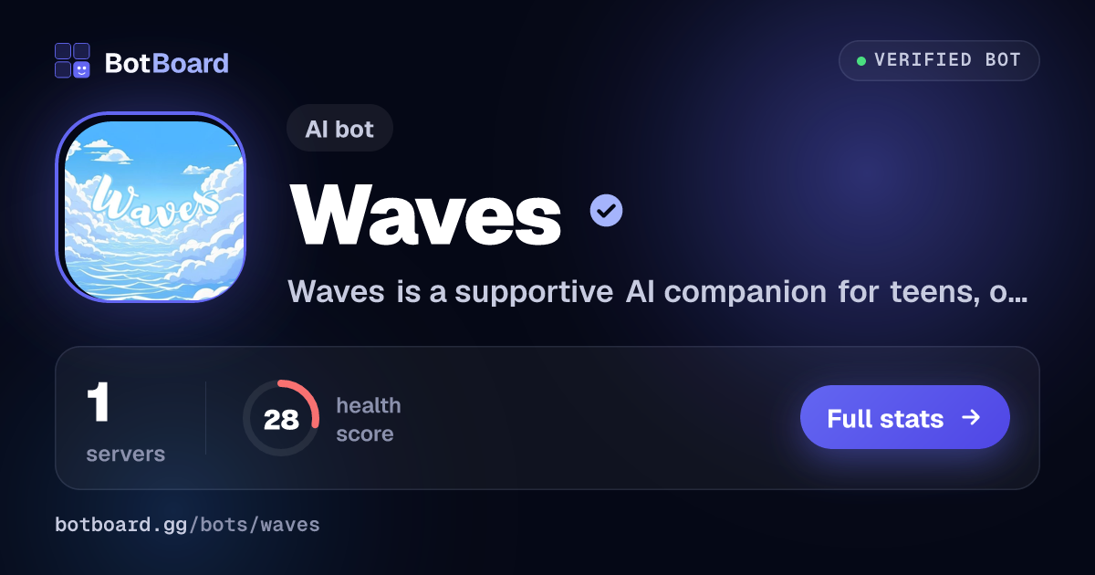 Share card for Waves
