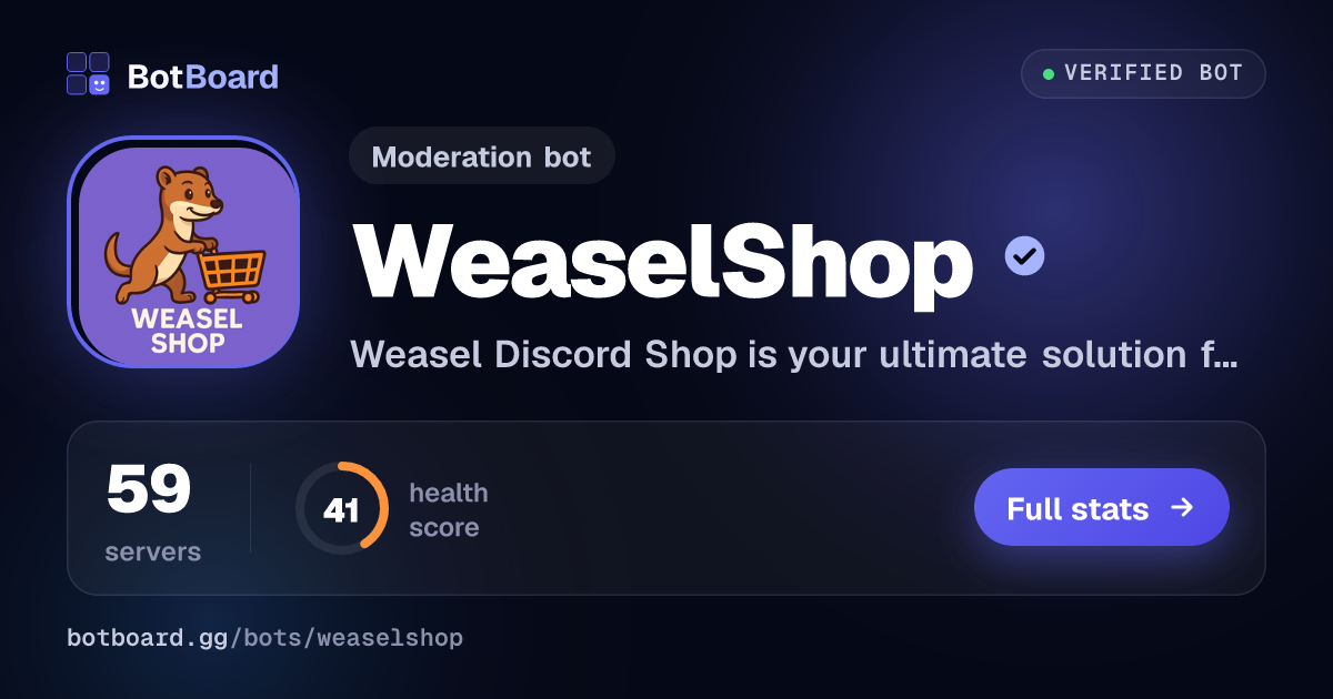 Share card for WeaselShop