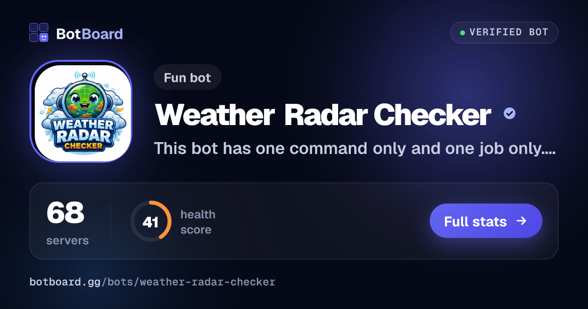 Share card for Weather Radar Checker