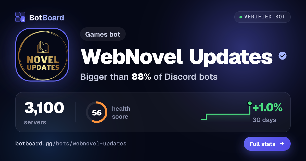 Share card for WebNovel Updates