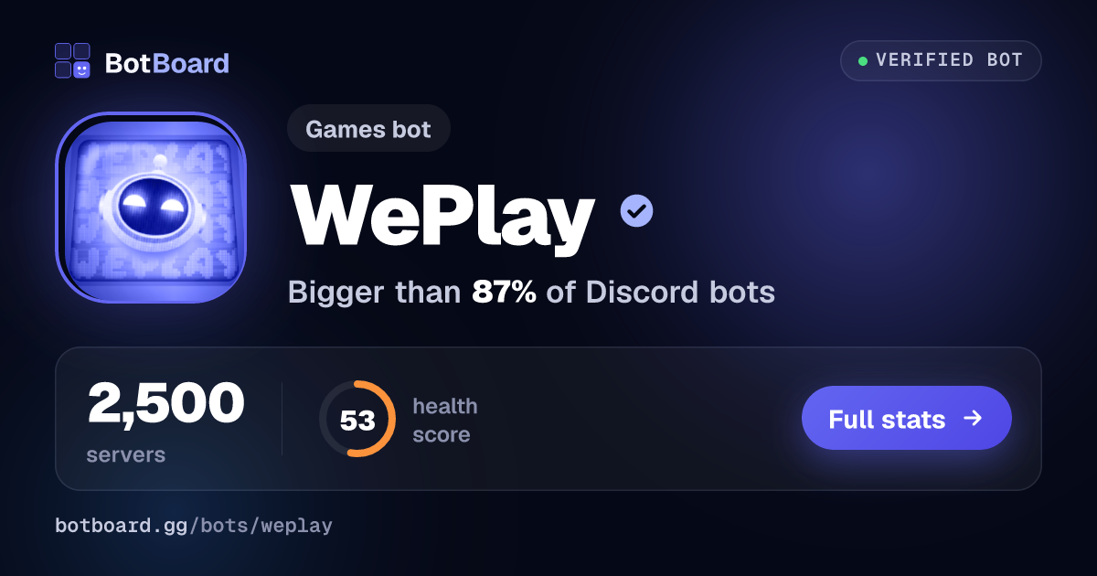 Share card for WePlay