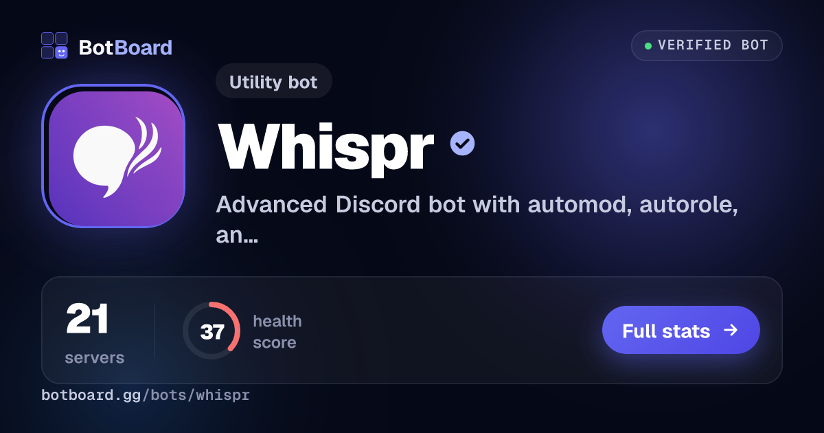 Share card for Whispr