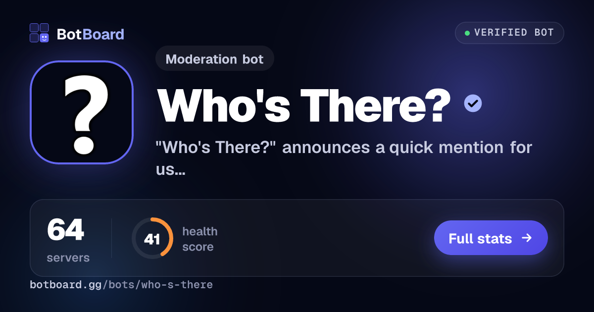 Share card for Who's There?