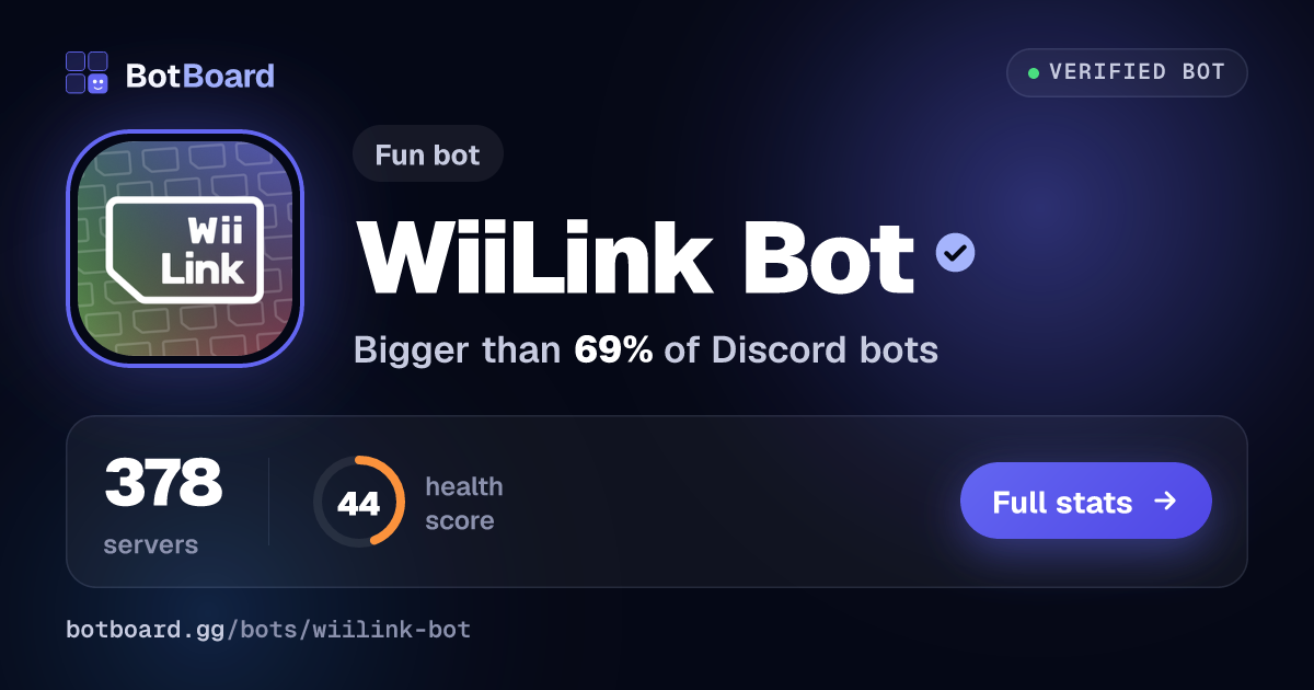 Share card for WiiLink Bot