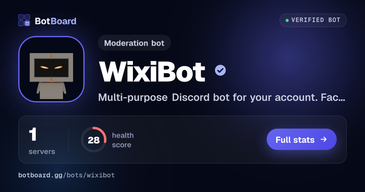 Share card for WixiBot