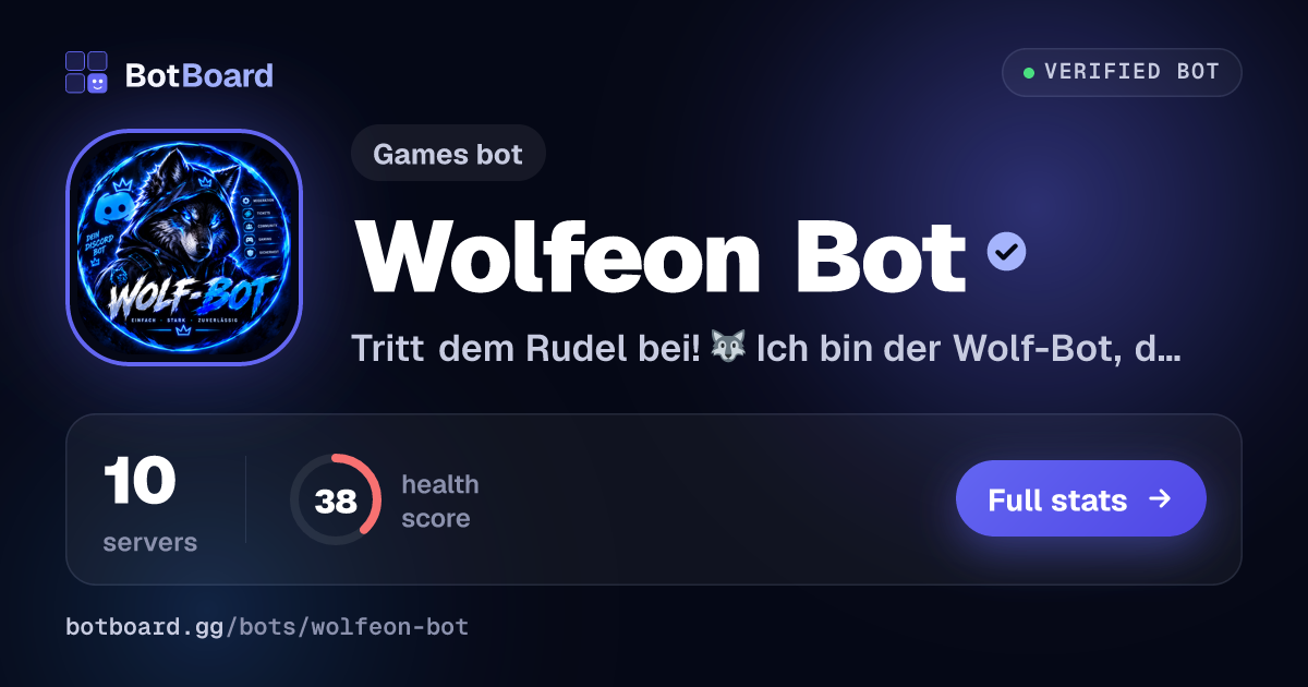 Share card for Wolfeon Bot