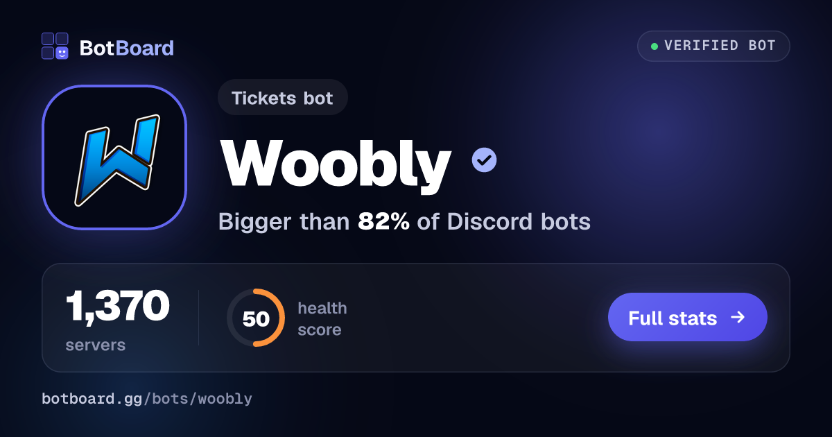 Share card for Woobly