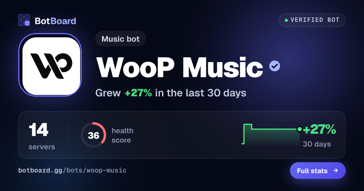 Share card for WooP Music