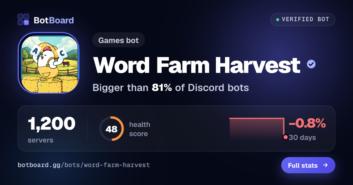 Share card for Word Farm Harvest