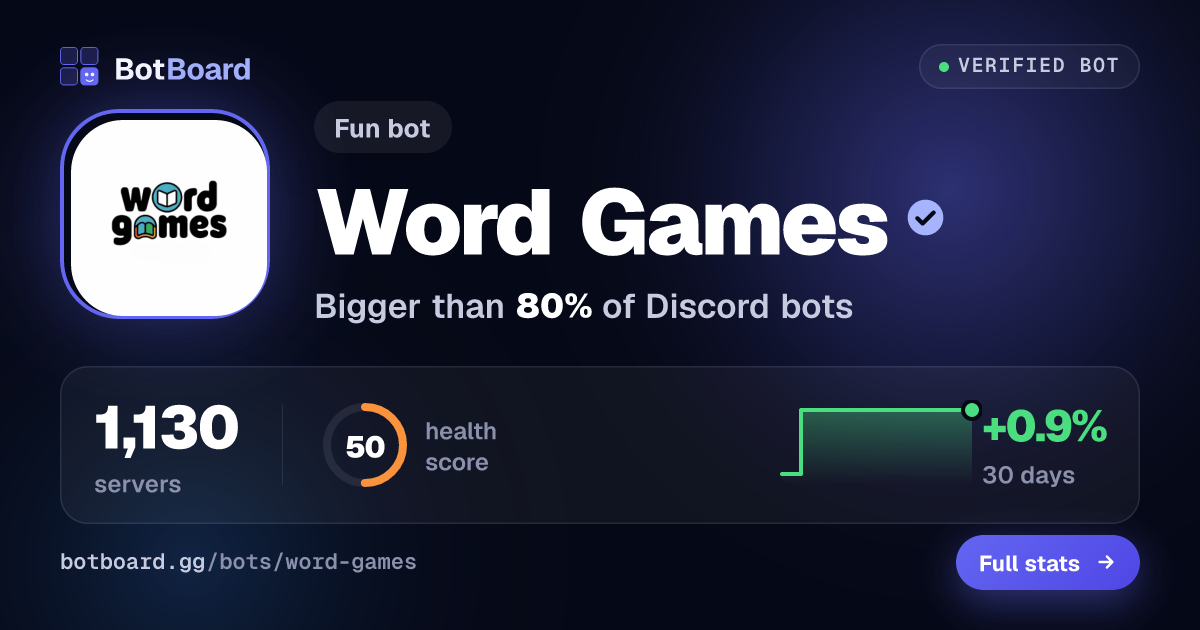 Share card for Word Games