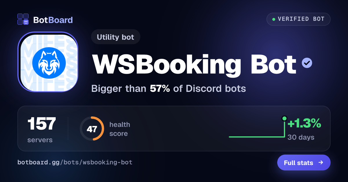Share card for WSBooking Bot