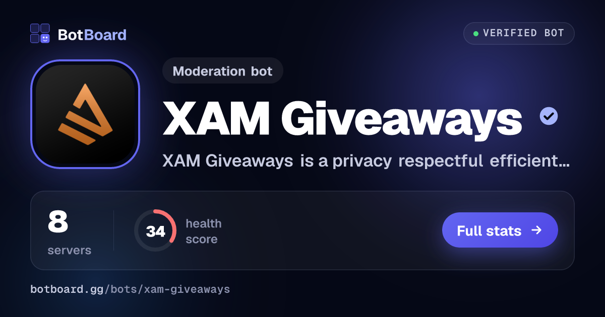 Share card for XAM Giveaways