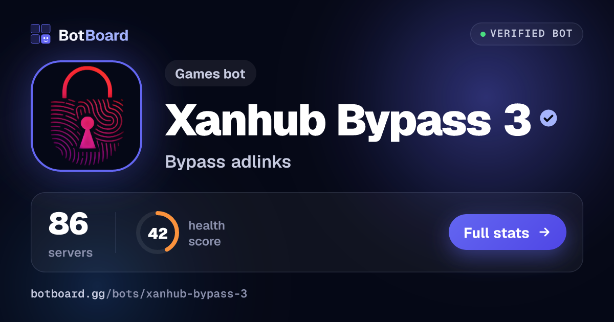 Share card for Xanhub Bypass 3