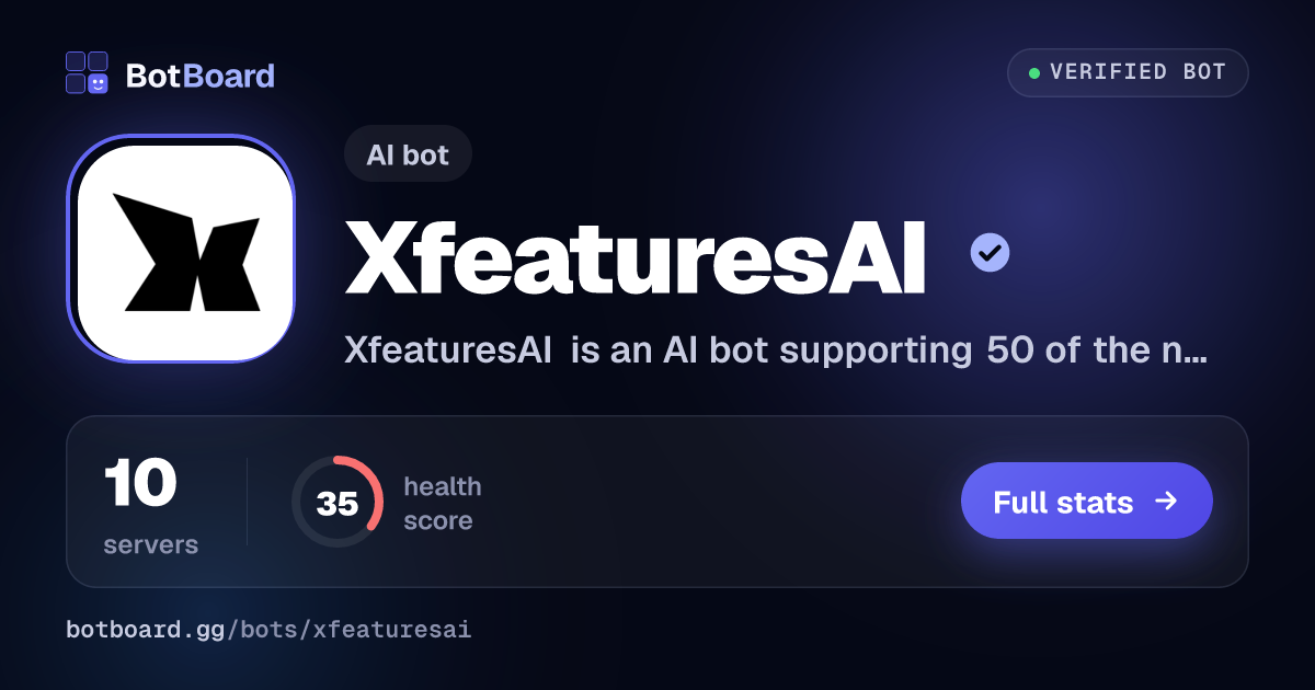 Share card for XfeaturesAI