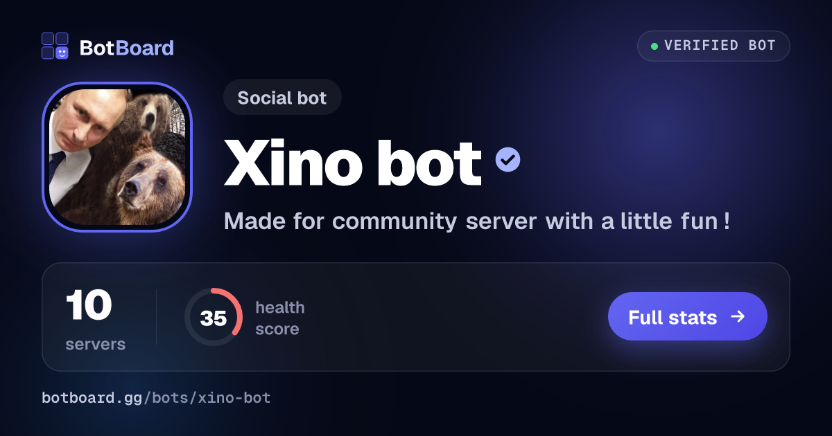 Share card for Xino bot