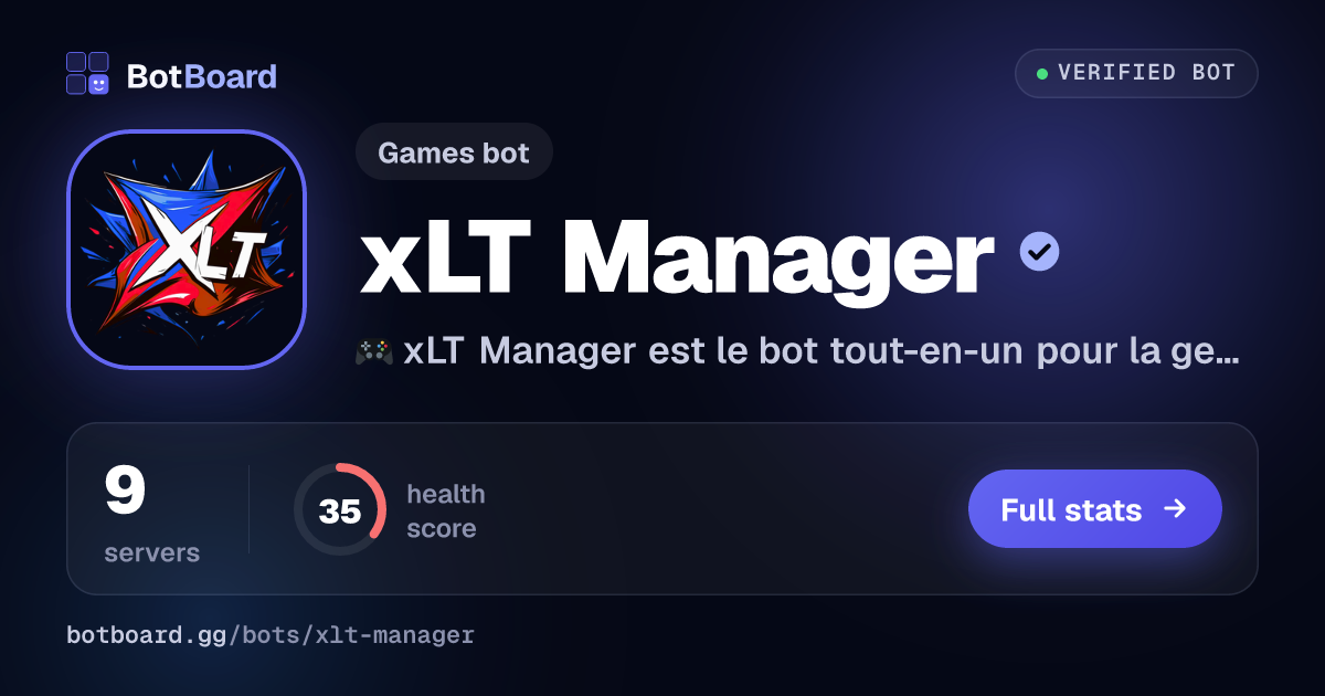 Share card for xLT Manager