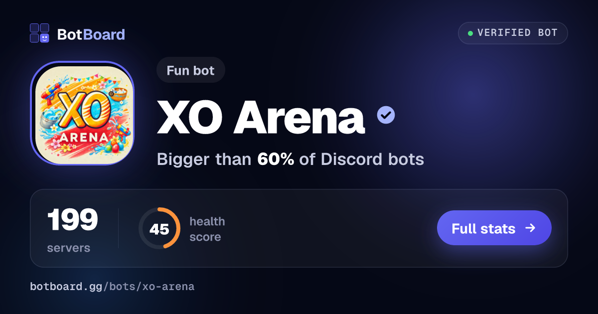 Share card for XO Arena