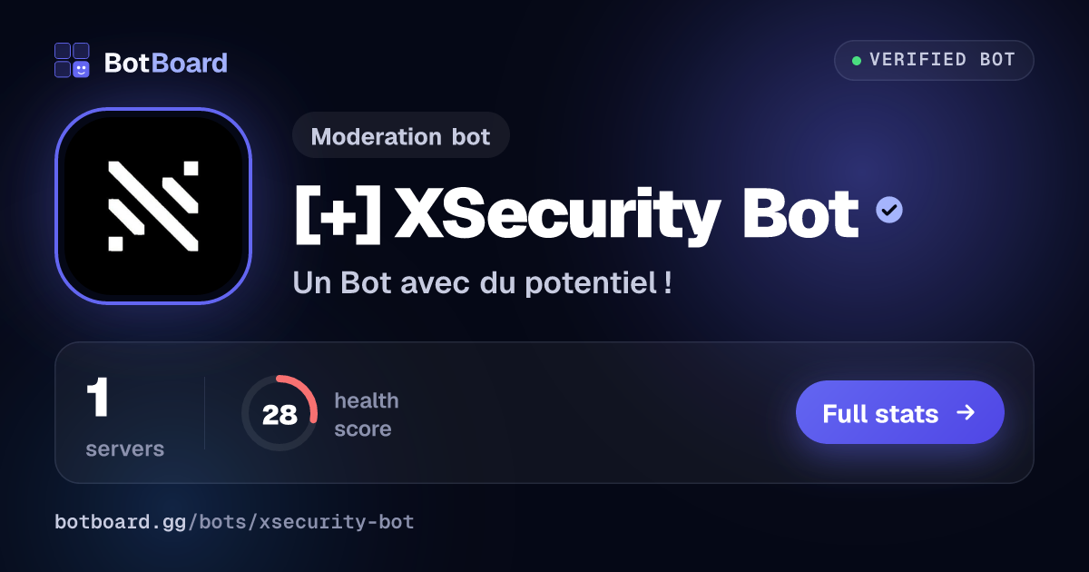 Share card for [+] XSecurity Bot