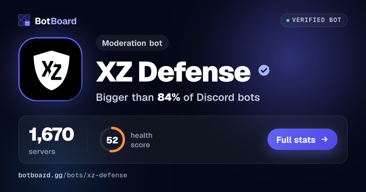Share card for XZ Defense