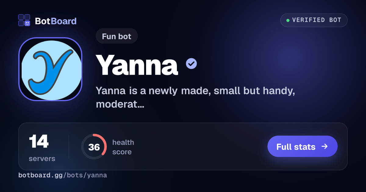Share card for Yanna
