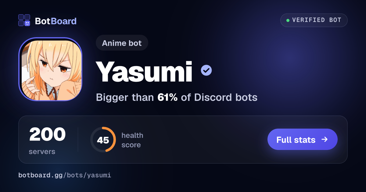 Share card for Yasumi