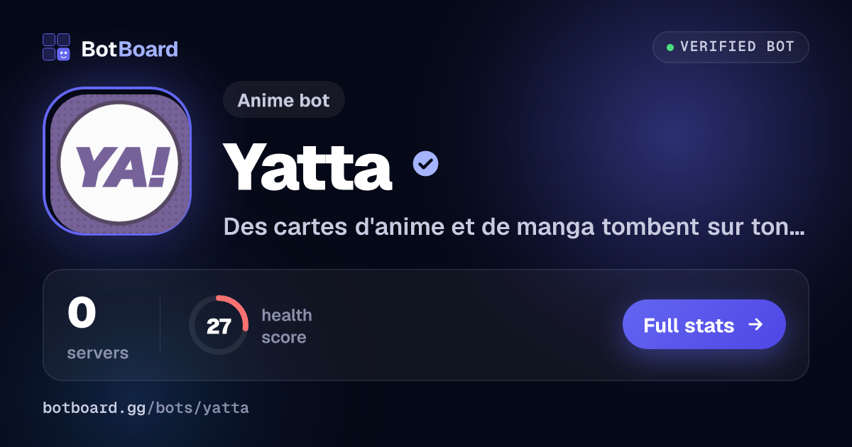 Share card for Yatta