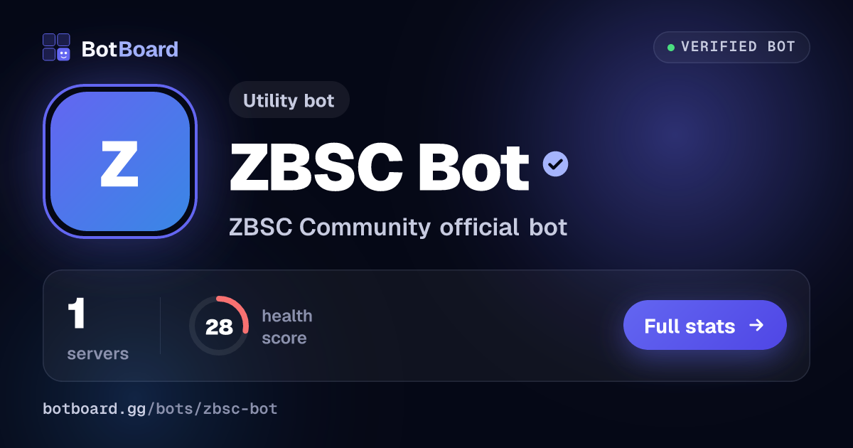 Share card for ZBSC Bot