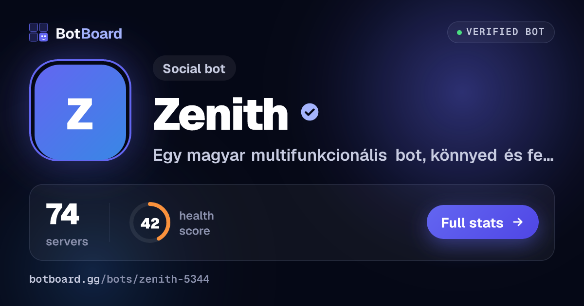 Share card for Zenith