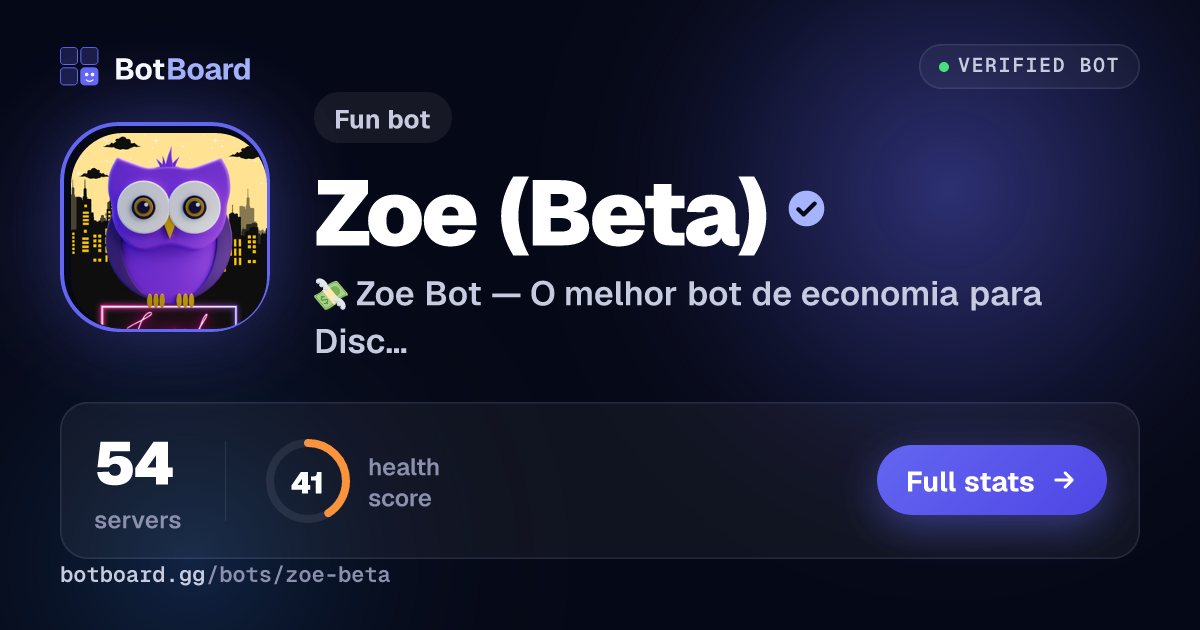 Share card for Zoe (Beta)™